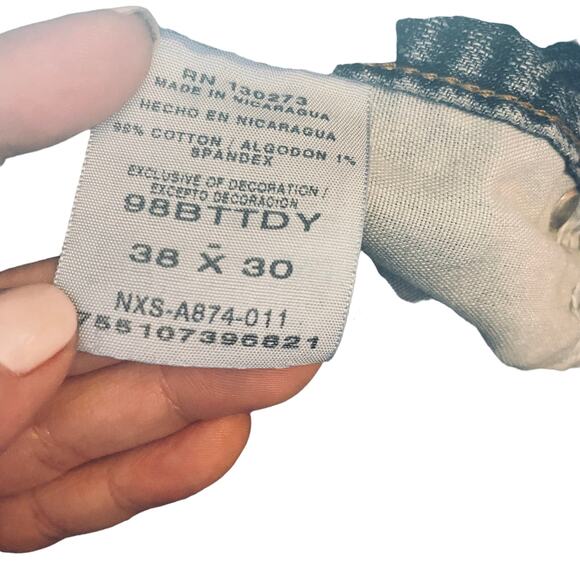 Wrangler Blue Relaxed Boot Cotton Blend Denim Jeans Men Sz 38x30 - Picture 4 of 8